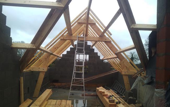 Extension de charpente bois sur Rennes dans le département d'Ille et Vilaine